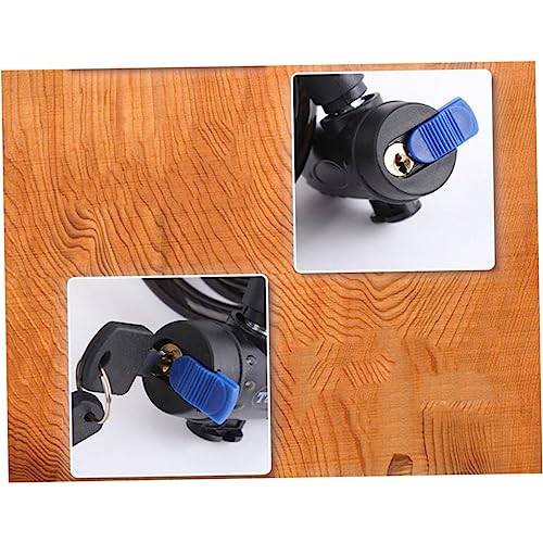 CLISPEED 2 Peças De Cadeado Preto De Bicicleta Preto Antibloqueio De Corrente Antibloqueio De Anel D