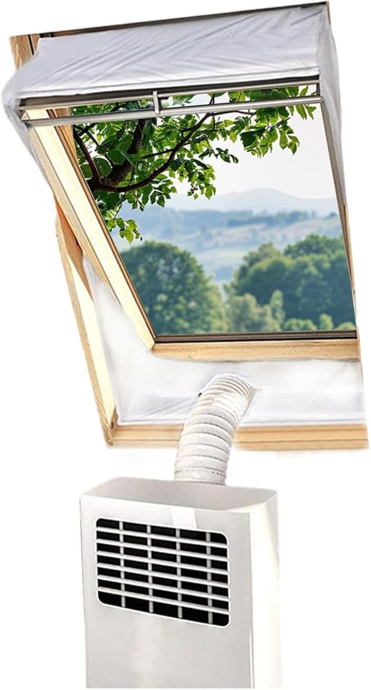 TMAPRUVG Portable Air Conditioner Window Seal Kit for Attaching to Swing Windows,Full Sealing Air Exchange Guards Roof Casement Window Vent (190cm * 2)