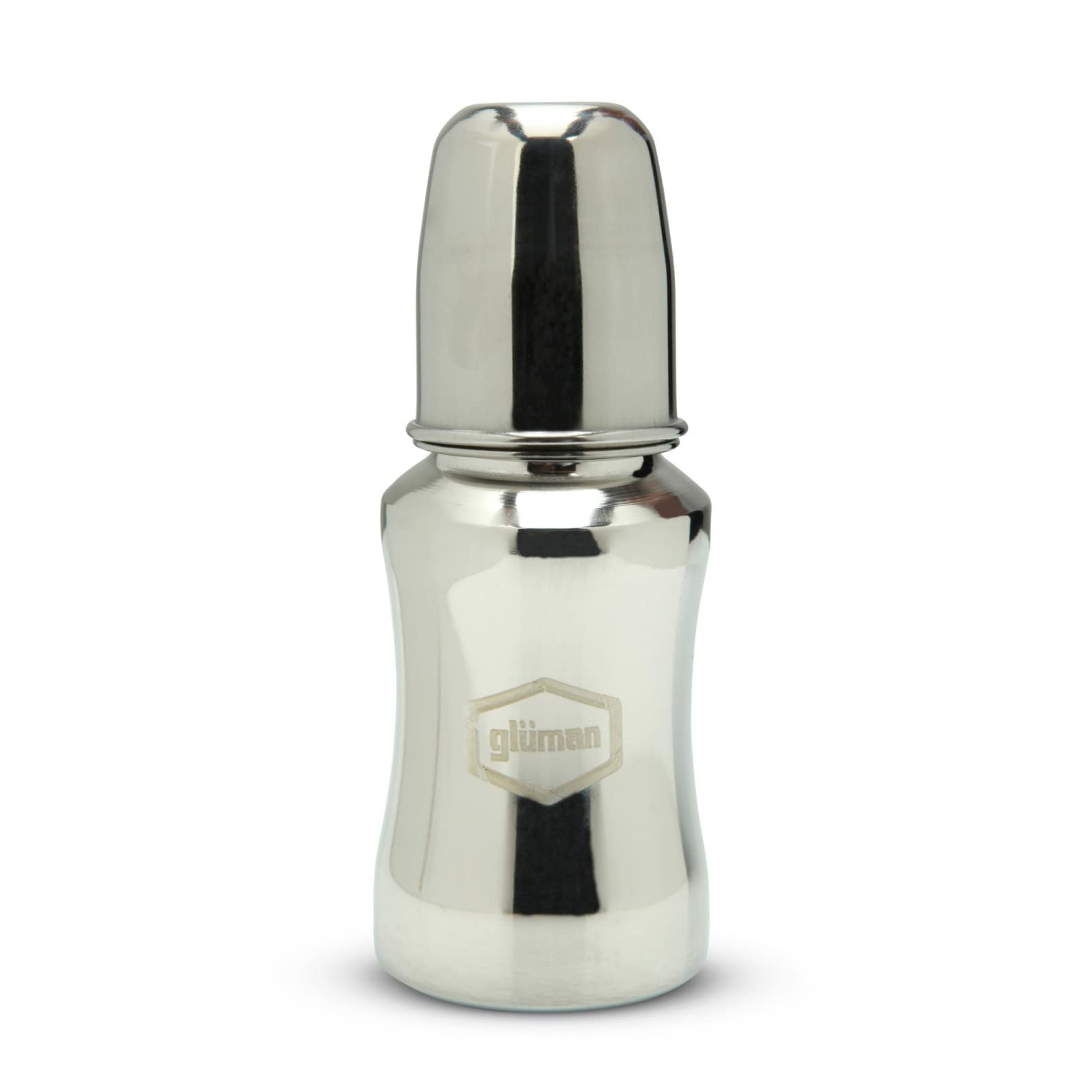 Gluman Grade 304 Stainless Steel Baby Feeding Bottle for Kids Steel Feeding Bottle for Milk and Baby Drinks Zero Percent Plastic No Leakage with Internal ML Marking (180 ML)-image-36