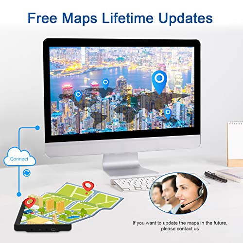 TENSWALLXCJC Navigationsgerät für Auto LKW 2023: PKW Touchscreen 7 Zoll 8G 256M Navigation mit Sprachführung… – Bild 5