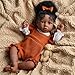 BABESIDE Black Reborn Baby Dolls - 20 Inch Realistic Baby Doll Girl African American Reborn Dolls with Curly Hair Soft Body Real Life Newborn Doll for Kids Ages 3+