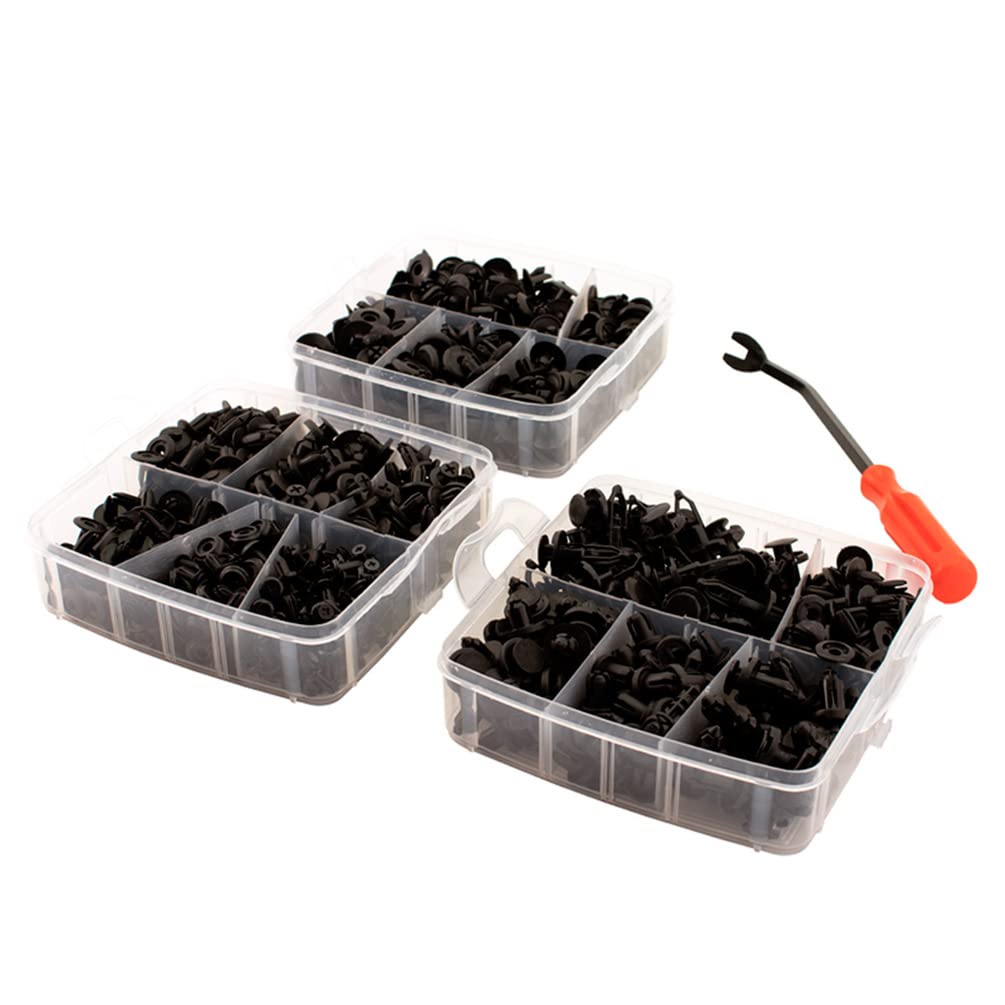 AUTO-STYLE AutoStyle Assortment Box with Automotive Clips - 630 pieces assorted + Ply tool, Black - Image 3