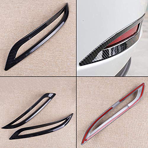 CoolKo Rear Taillights Fog Lamp Light Cover Trim Frame Exterior Decoration Compatible with Model 3 & Y [ 1 Pair - Black ] - Thumbnail 7