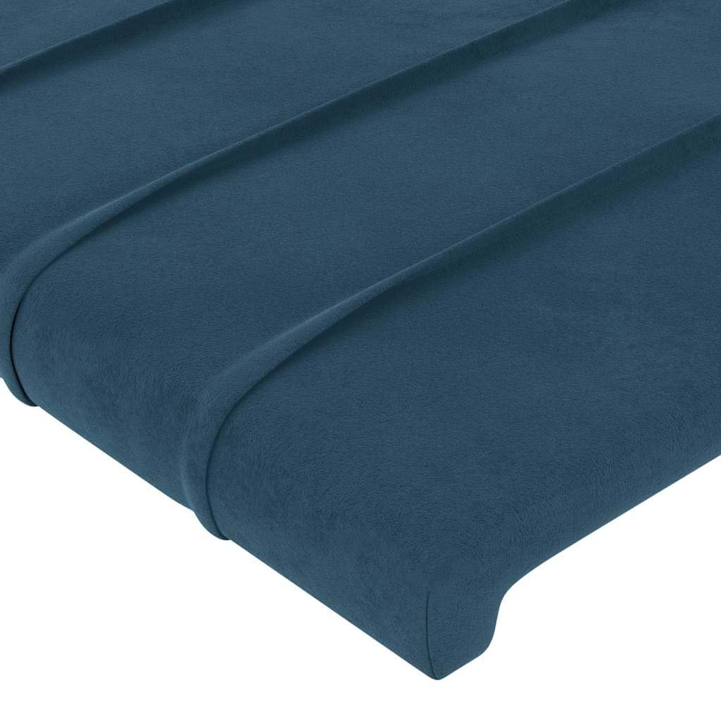 Cabecero de terciopelo azul oscuro 90 x 5 x 78/88 cm para cama
