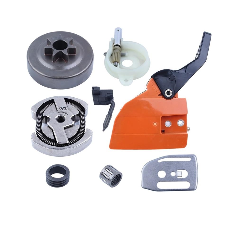 Kit de Aceite for Tambor de Embrague, Cubierta de piñón de Freno de Cadena, Compatible con Motosierra 136, 137, 141 y 142, Protector de Mango, Placa de Barra de Engranaje helicoidal