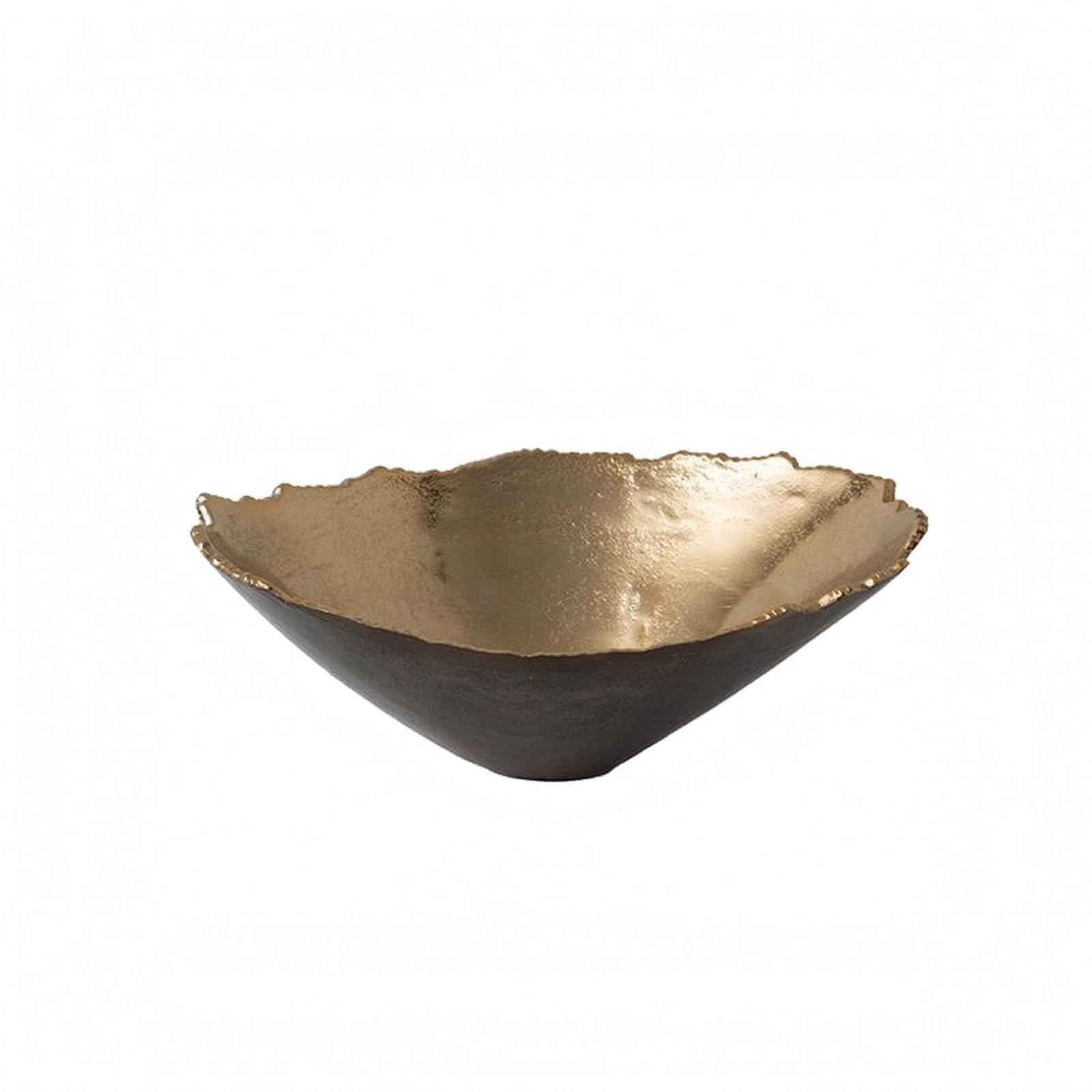 Bandeja de Servicio de Aluminio Bandeja Decorativa Centro de Mesa Plato de Presentación Forma Irregular con Brillo y Efecto Cálido en la Mesa Adecuada, G, Grande 34 24 H13cm