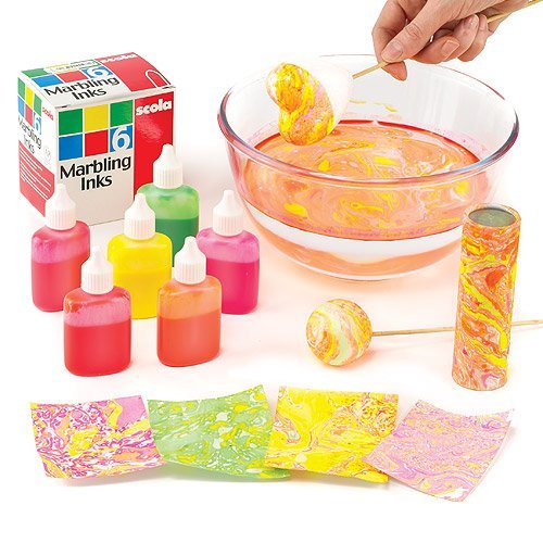 Image of Scola Fluorescent Marbling Ink (Pack of 6) - Marbling Kit - Ink - Adult