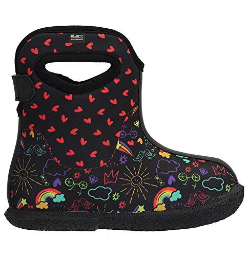 MCIKCC Infant Unisex-Child Walking Shoes Fleece Lind Waterproof Rain Boots Lightweight Baby Boots with Adjustable Handle4