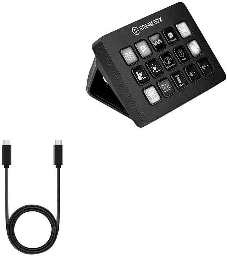 BoxWave Cable compatible con Elgato Stream Deck MK.2 - Cable PD DirectSync (3 pies) - USB-C a USB-C (100 W), cable trenzado tipo C de carga y