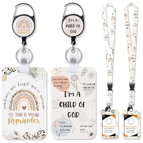 Obookey Christian Lanyard Badge Holder Cover