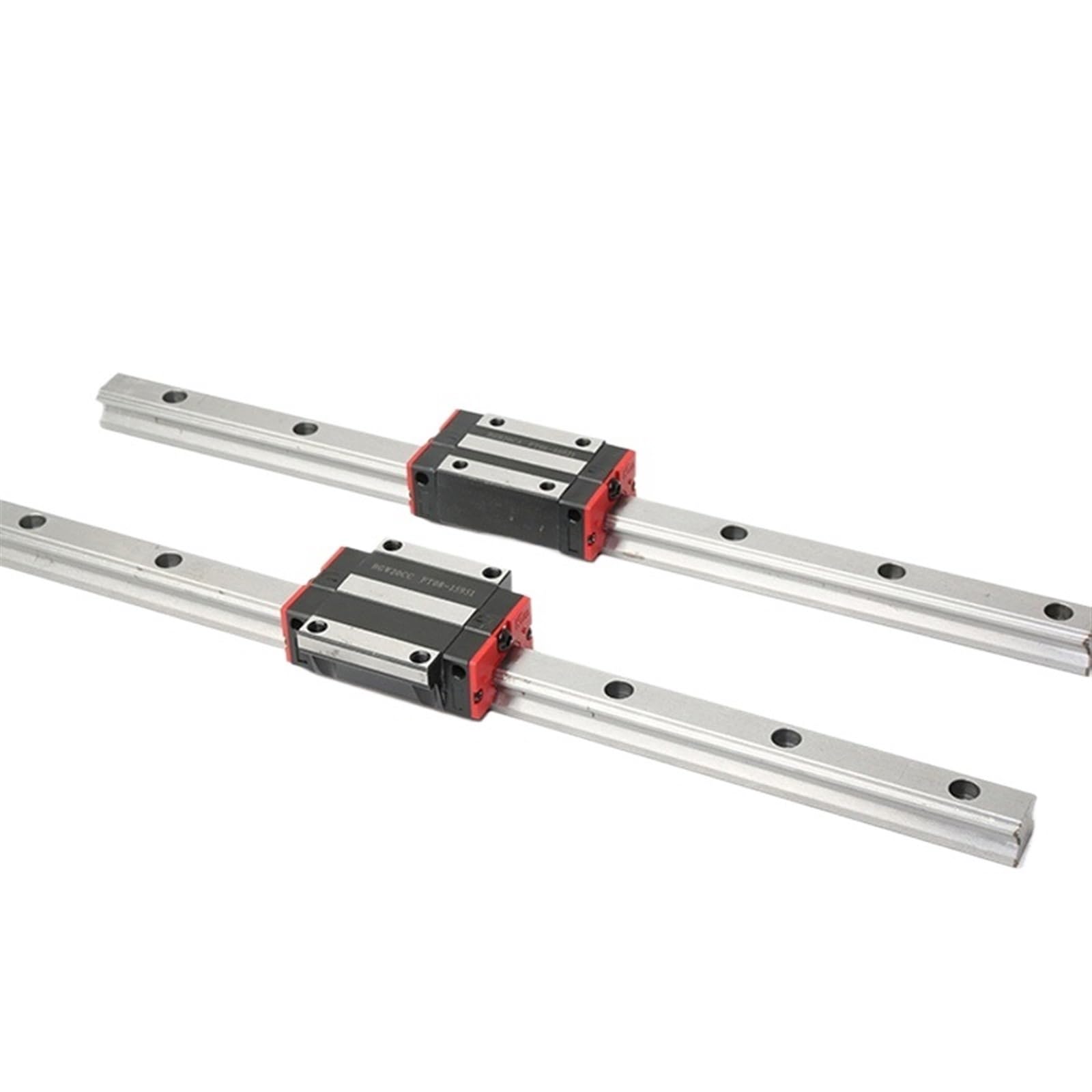 Guide Coulissant linéaire Miniature Rail de Guidage carré HGR15 HGR20 HGR25 HGR30, 2 pièces, 4 pièces, glissières de Chariot for CNC(2 Rails 4 HGH30CA,500mm)