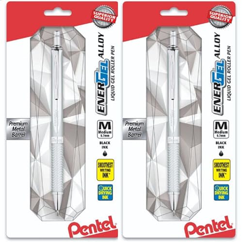 Bolígrafo Pentel EnerGel Alloy retráctil gel líquido 0.7mm negro miniatura 2