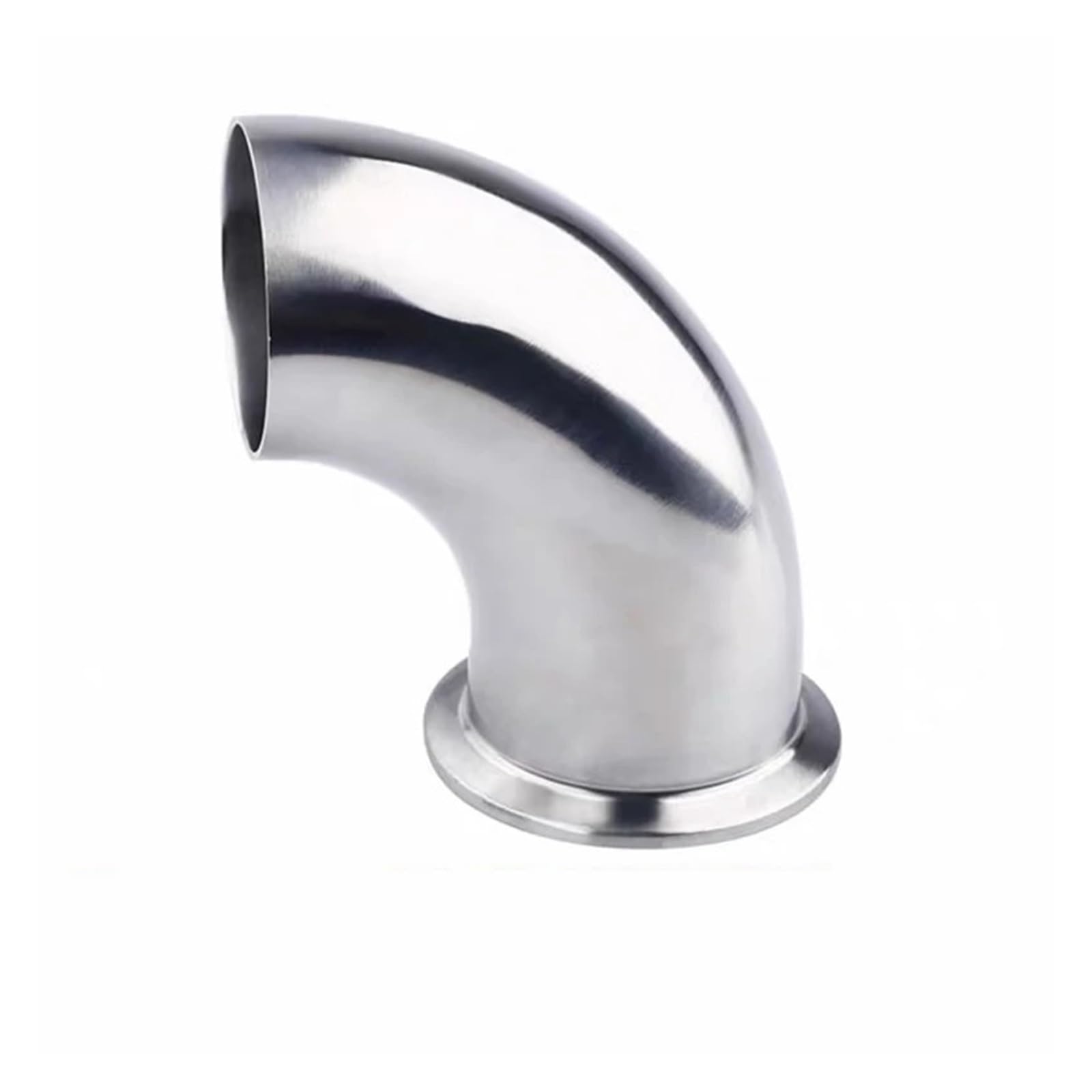 One Side Butt Weld One Side Tri Clamp SS304 Stainless Steel 90 Degree Elbow Pipe Fitting Home Brew Beer Wine(76mm x Ferrule 91)