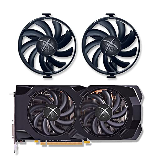 Jzwefdo 94mm Graphics Card Fan FDC10U12S9-C Cooler Fan Replace for XFX AMD Radeon RX 470/480/580 Edition Crimson Graphics Card Cooling Fan (Graphics Fan-2PCS)