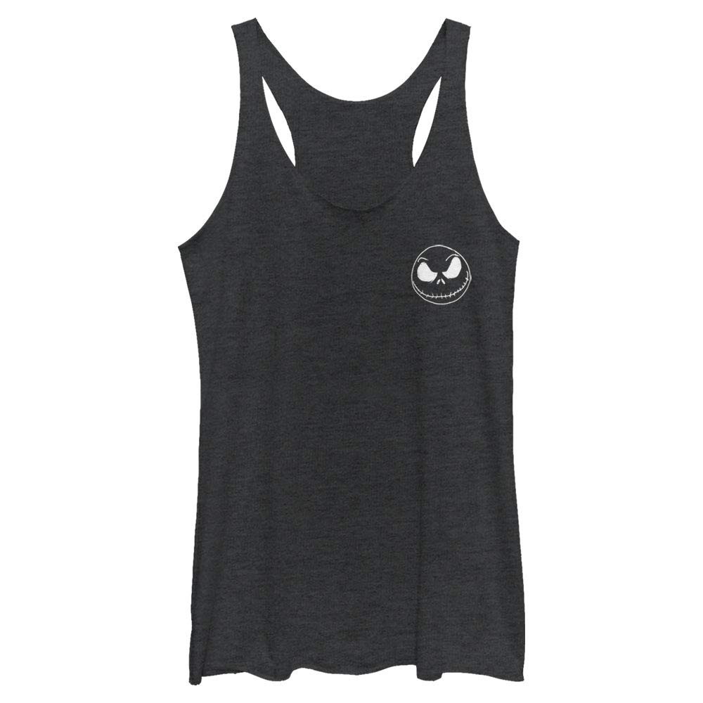 Disney Women's Nightmare Before Christmas Jack Pocket Scribble Tri-Blend Racerback Layering Tank