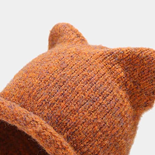 Chapeau en crochet oreille de chaton pour se protéger du froid avec style - 5