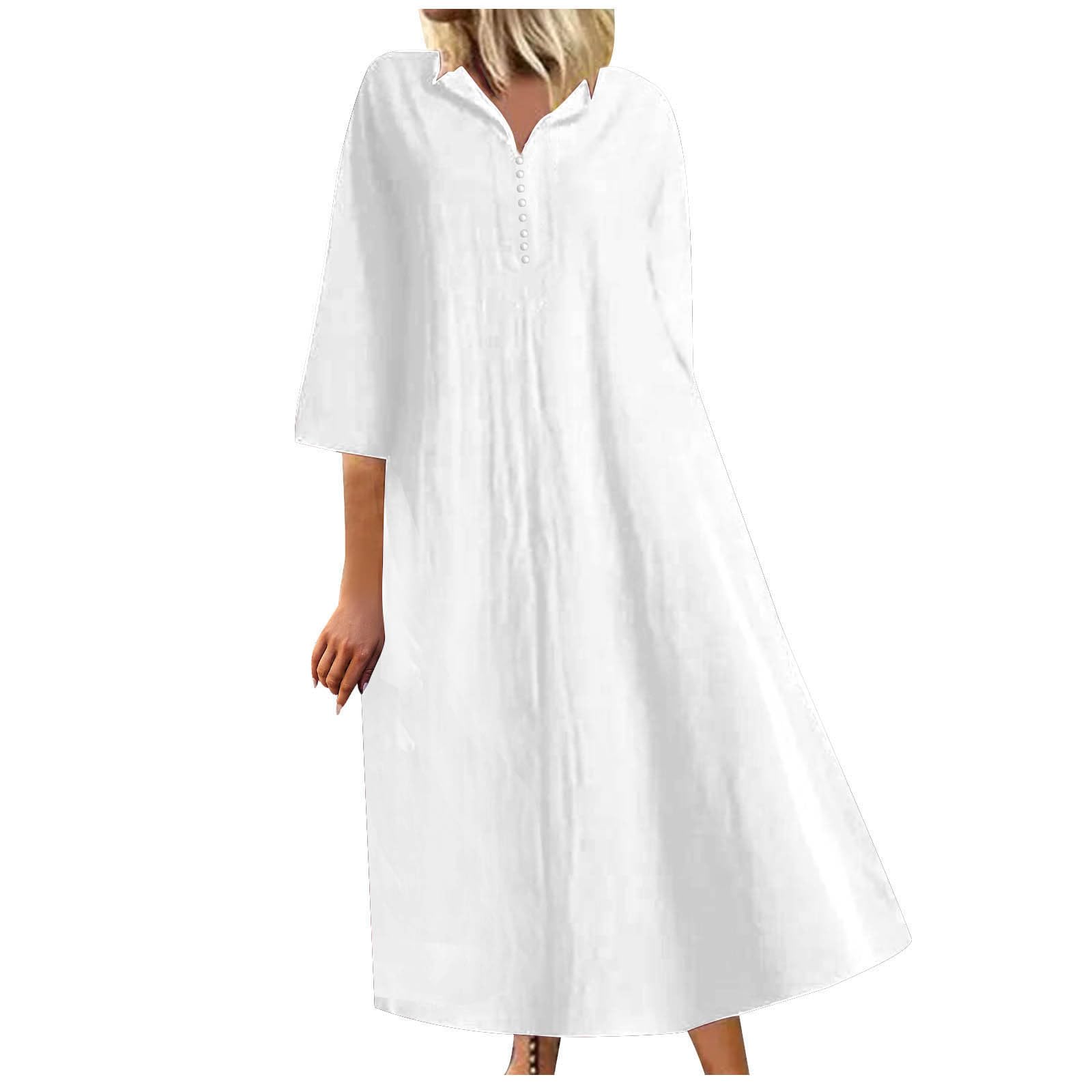 WANGTIANXUE Vestidos de lino para mujer, de verano, corto, manga larga, corto, cuello de pico, bonitos, acampanados, coctel, vintage, vestidos de longitud media, vestidos sexy, vestidos de tul para invitados de