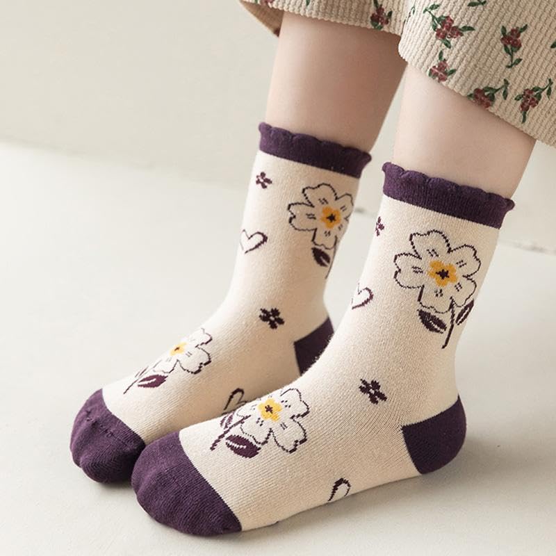 Image of CUTEABLY Baby Boys And Girls Regular Anti-Skid Cotton Blend Socks (Pack of 6, Assorted)