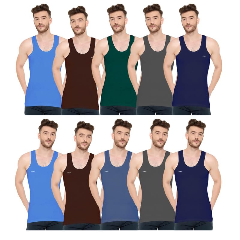 Multicoloured Baniyan for Man, Ganji, Undershirt, Men's Cotton Vest-image-47