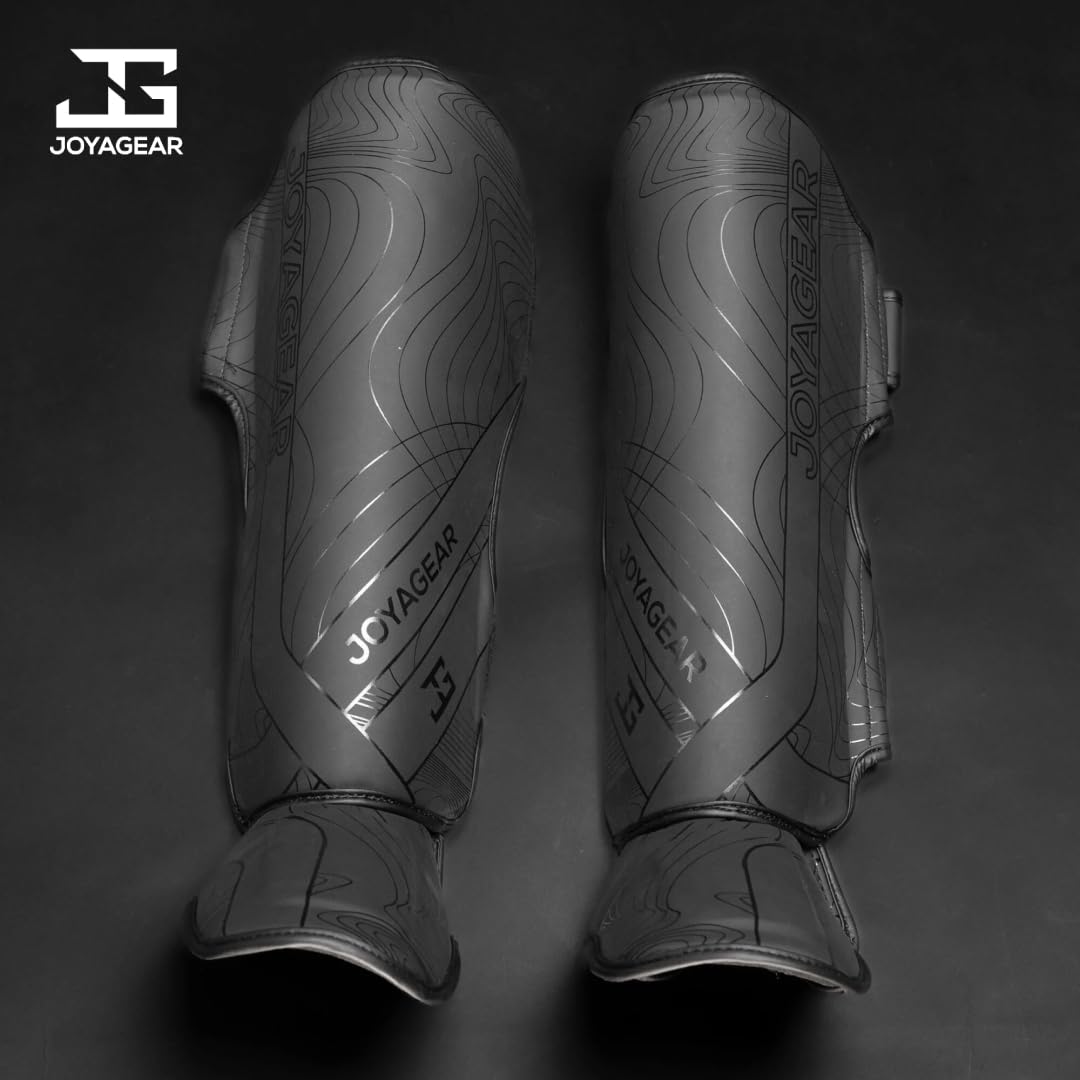 JOYA Schienbeinschoner Kickboxen - Hergestellt aus hochwertigem Kunstleder - Kampfsport Sparring Schienbeinschutz - Schienbeinschützer - Muay Thai - Joya Fight Gear