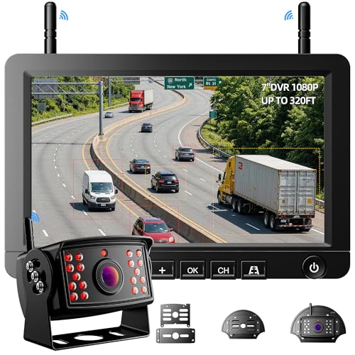 Image of Wireless Backup Camera for Rvs, BSD Alert, AI Detection, 6X Zoom, 1080P | 320FT Stable Signal, 150 Wide View, 4-Channel Expandable, Furrion Ready, IP69K Metal Housing