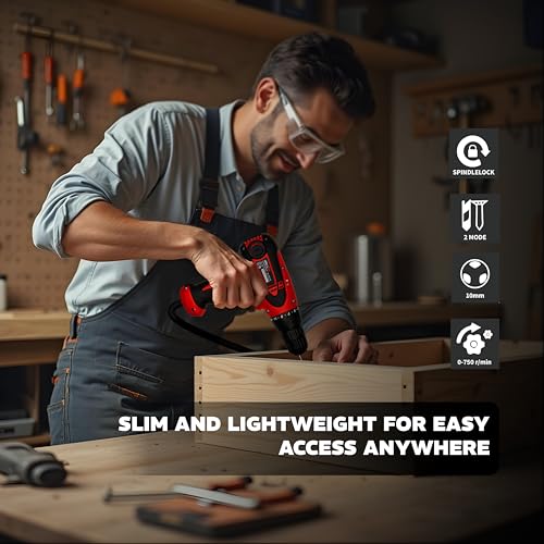 Image of IBELL Electric Screwdriver SD10-85 /86, 280W, Copper Armature, Chuck 10mm, 750RPM, Torque 19+1 Drill Moden (Red-Black)