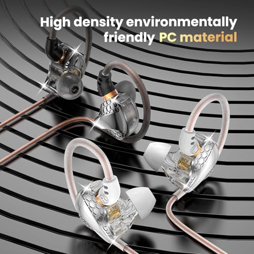 Image of 2 Pack in Ear Monitor Headphones, H89 IEM Earphones Wired Earbuds with Microphone for Gaming Music, Powerful Bass Crystal Clear Sound Ear Buds, Earbuds for Computer,School,PC,Students 3.5 Plug