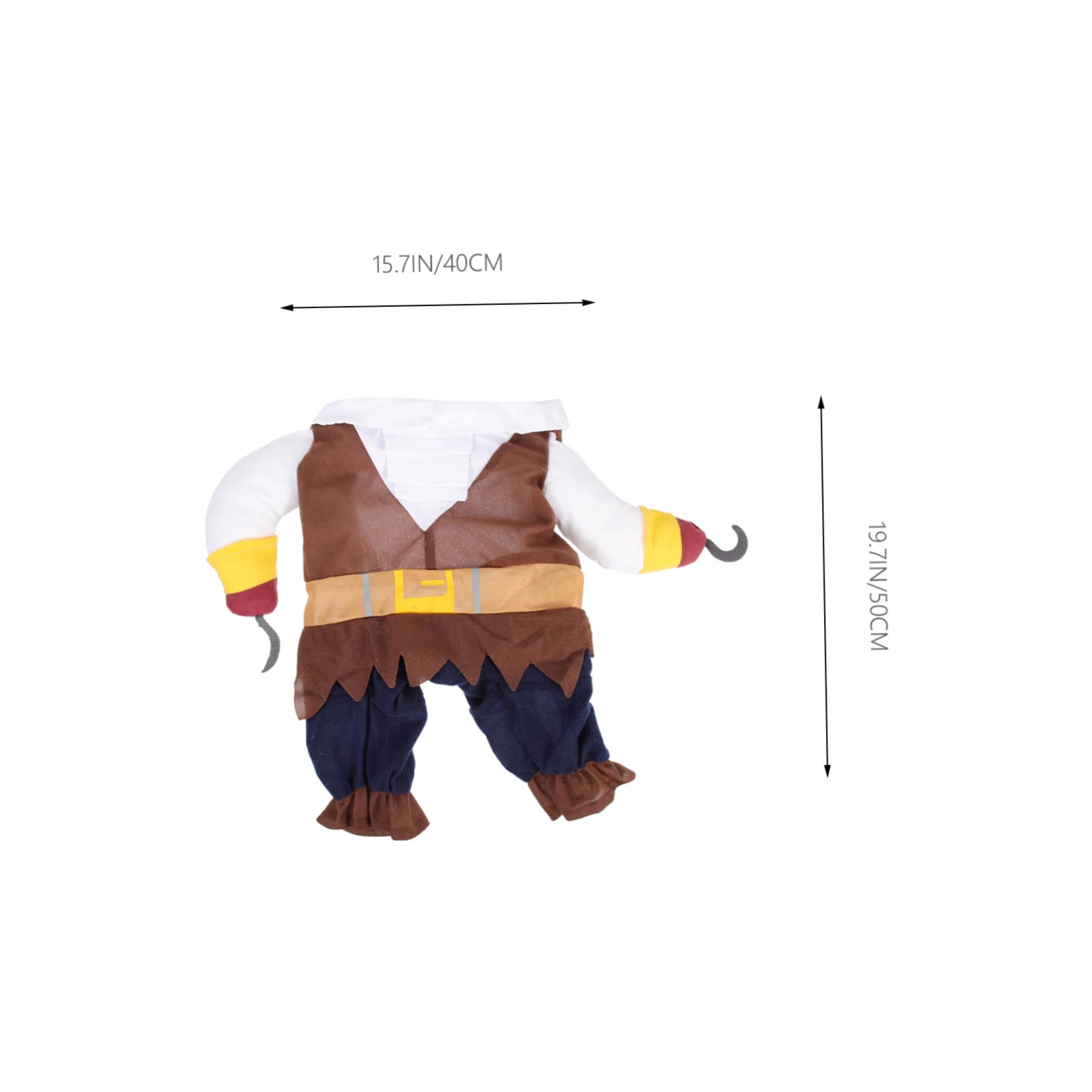 HEMOTON 5 Set Costume Pirata per Cosplay Pet con Cappello da Cucciolo Abbigliamento Comodo per Feste Halloween e Speciali Xl