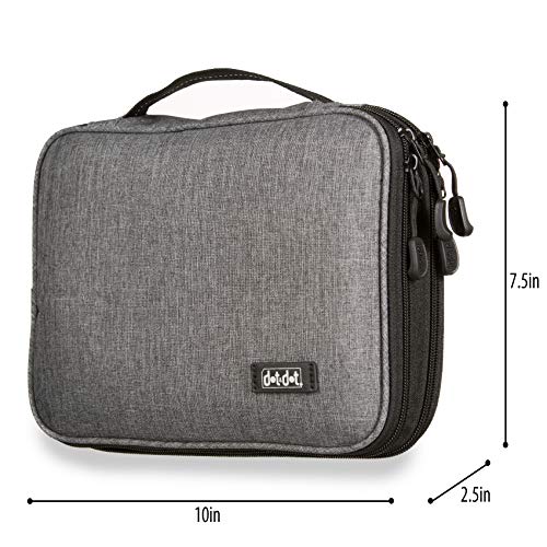 Dot&Dot Travel Tech Organizer - Electronic Cord Organizer Travel Carrying Case for Charger, Cable, Cell Phone, Gadget, Computer Accessories, Electronics - Portable Charge Cord Management Pouch - Thumbnail 6
