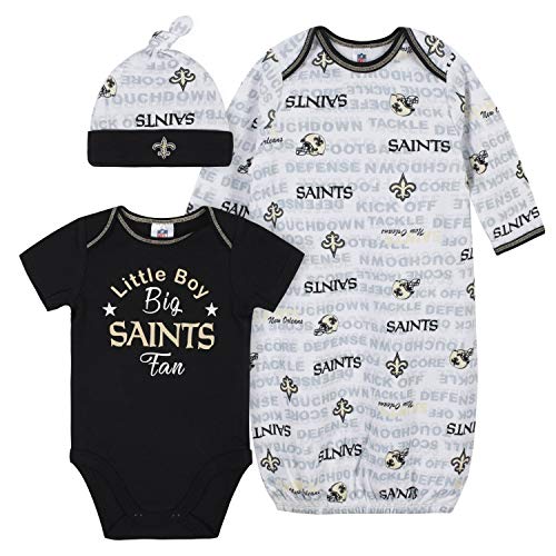 Image of Gerber NFL Boys Bodysuit Gown and Cap Set