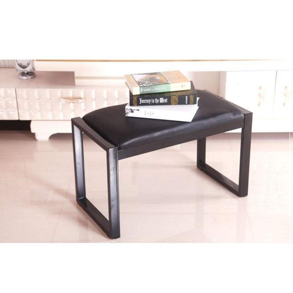 Tabouret en PU noir gzz assise confortable et grand format stable