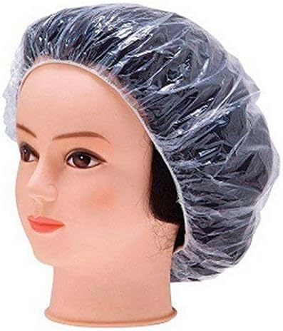 Tri ProductsDisposable Shower Caps Bathing Elastic Clear Hair Care Protector (Pack of 10)