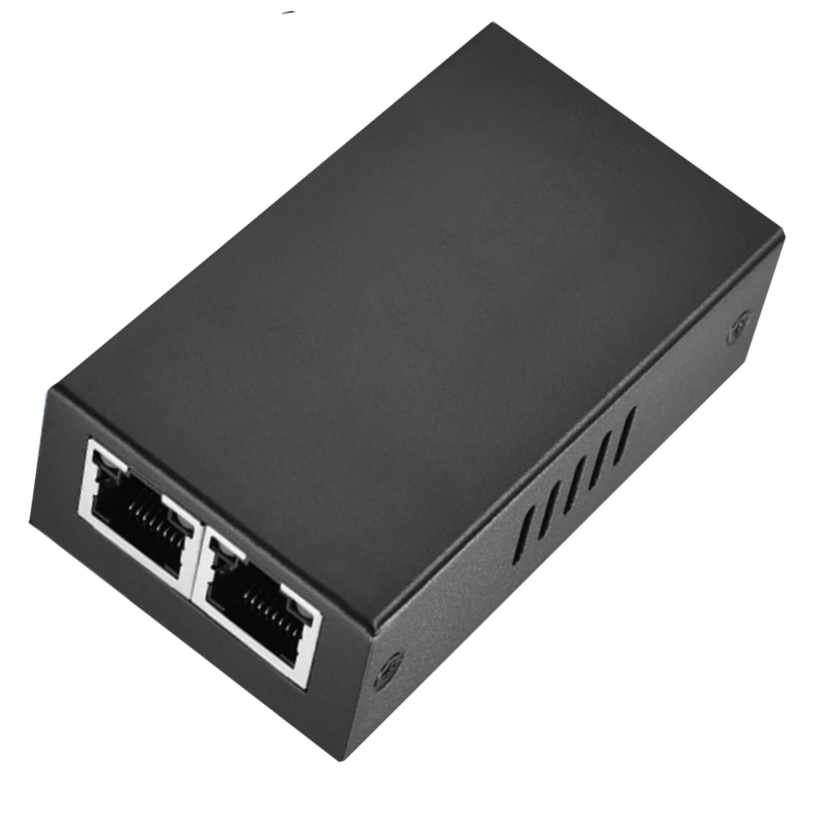 2 Port Ethernet Repeater, Plug and Play PoE Extender 100Mbps for Security Systems IP Camera