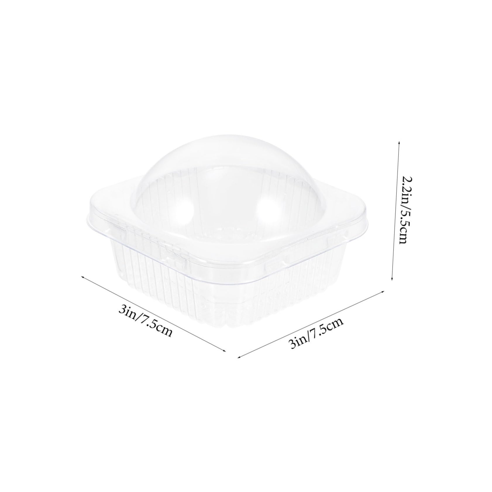 Ciieeo Valentine's Day Cupcake Boxes 50 Pcs Round Macaron Dessert Storage Boxes