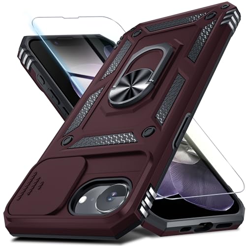 for iPhone 17e/iPhone 16e Phone Case Built in Slide Camera Lens Cover
