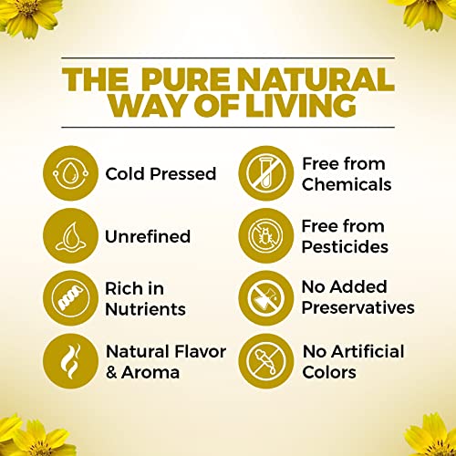 Image of nutndiet Cold Pressed Niger Seed Oil, Heart Healthy Edible Ramtil ka Tel for Cooking, Body Massage and Hair Care, Glass Bottle 100ml