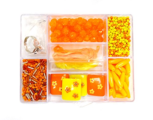 Linpeng Jewelry Making DIY Beads Set, Orange