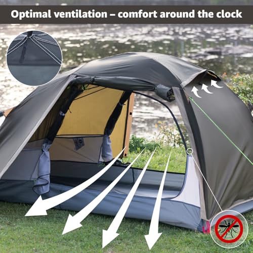 Carpa para camping para 2 personas impermeable y ligera miniatura 3
