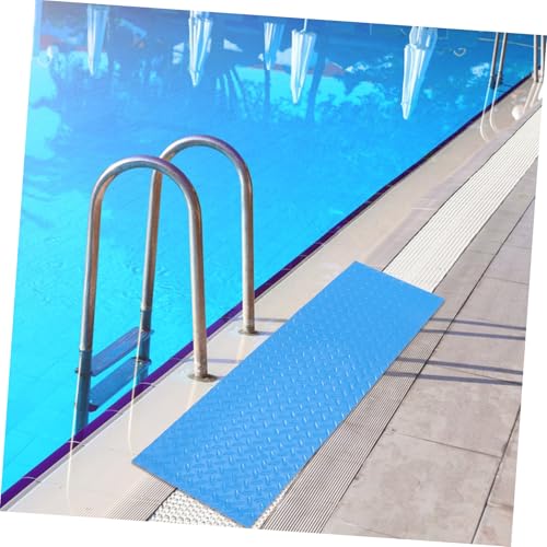 Alfombrilla antideslizante para escalera de piscina azul miniatura 4