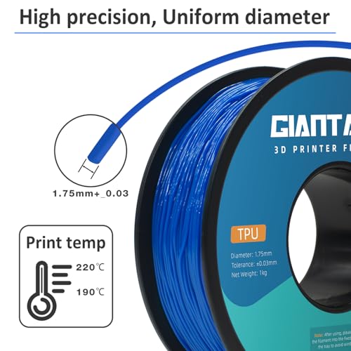 Filament souple et flexible GIANTARM TPU bleu pour impression 3D - 4