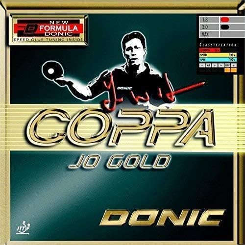 DONIC Coppa Jo Gold Table Tennis Rubber, Colour - Black 1