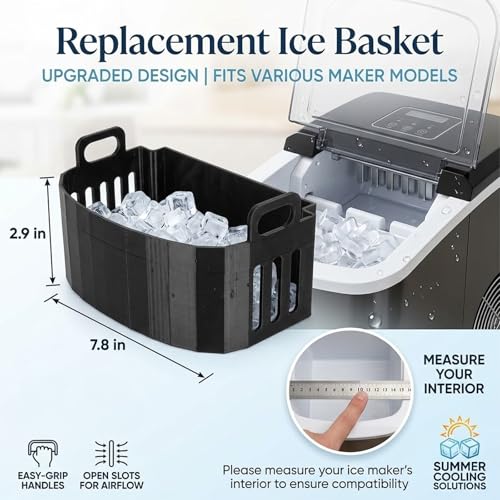 Cesta de reemplazo para máquina de hielo con asa ergonómica miniatura 3