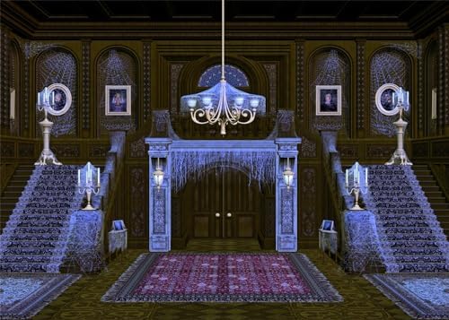 Haunted Mansion Backdrop 7x5ft,Spooky and Deserted House Backgrou...
