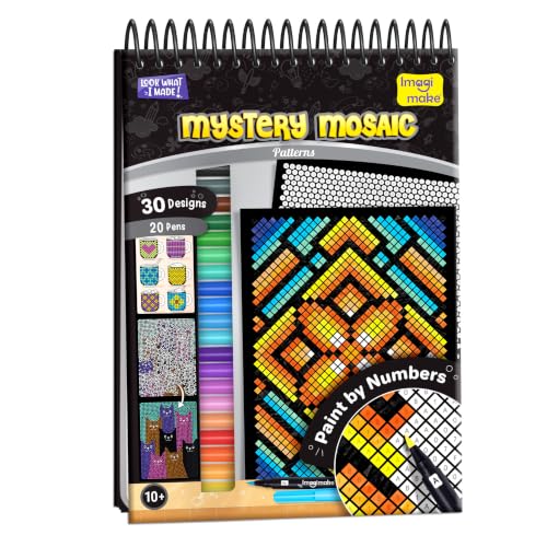 Image of Imagimake Mystery Mosaic Patterns | Paint by Numbers Kit | Age 10+
