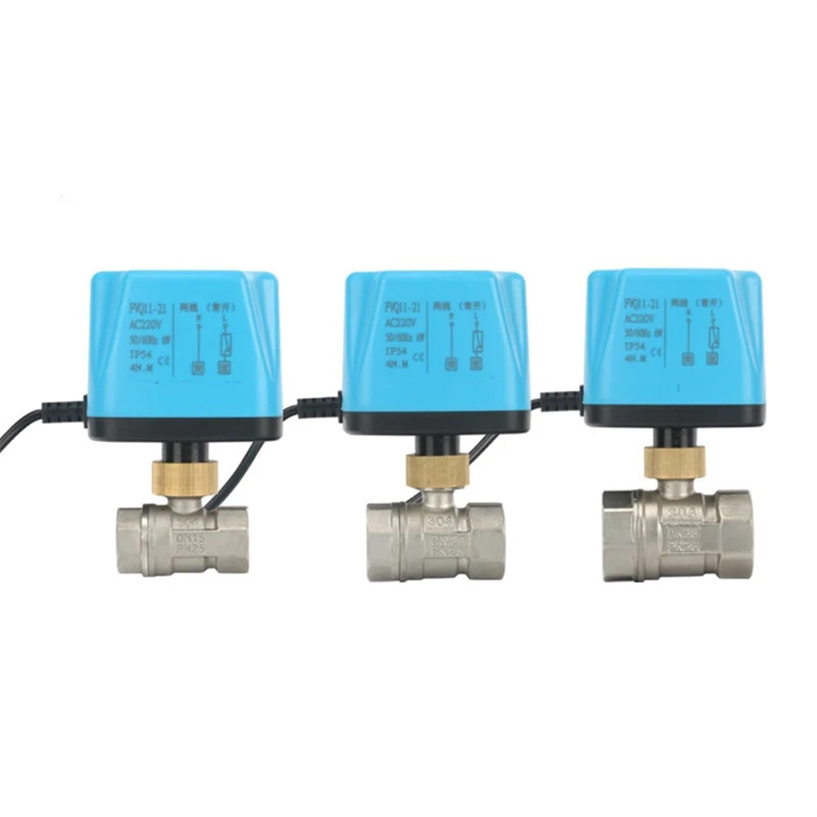 DMBGRXJF 1/2 3/4 1 Inch Stainless Steel Normally Closed/Open Motorized Ball Valve 220V 12V 24V 2-Wire Electric Ball Valve 1Pcs(Size:1/2