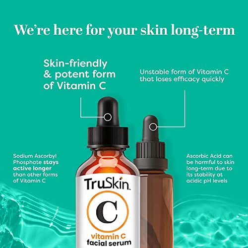 Truskin Vitamin C Serum For Face – Anti Aging Face Serum With Vitamin C, Hyaluronic Acid, Vitamin E – Brightening Serum For Dark Spots, Even Skin Tone, Eye Area, Fine Lines & Wrinkles, 2 Fl Oz 2-Pack #TOP4