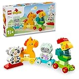 LEGO My First Duplo Animal Train Toy with Wheels for Babies, Animals to Build with Creativity, Children's Educational Game, Birthday Gift for Children 1.5 Years and Over 10412