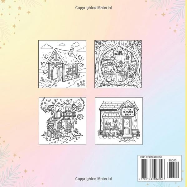 Cloudberry Corner: Simple Cute Stores for Relaxing Coloring 50 draws for kids and adults image 3