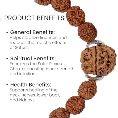 Image of 7 Mukhi Rudraksha Bracelet for Men and Women | Lakshmi Bracelet | Original Lab Certified Nepal Rudraksha Educating People About Rudraksha for Over 20 Years