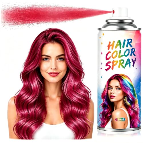 Red Hair Color Spray, Temporary Washable Hair Spray for Kids Women Men